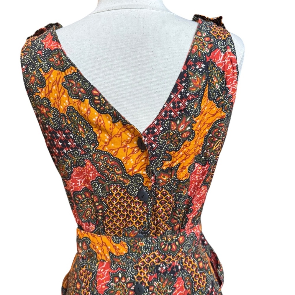 Deadstock 1990s My Michelle 100% Rayon, Made in USA, V-Neck Psychedelic Geometri - Picture 7 of 11